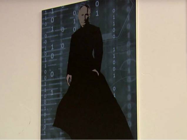 Vladimir Putin como o personagem Neo, de Matrix