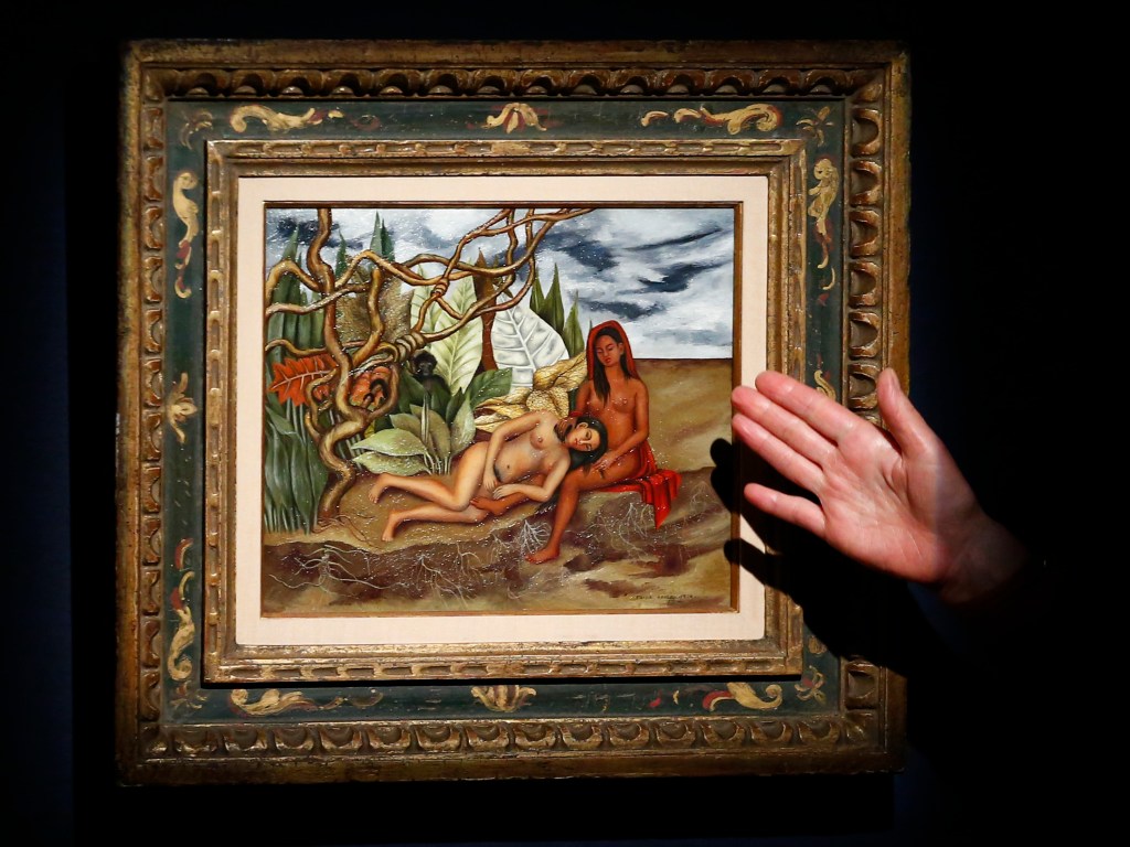 Quadro de Frida Kahlo: "Dos desnudos en el bosque (La tierra misma)"