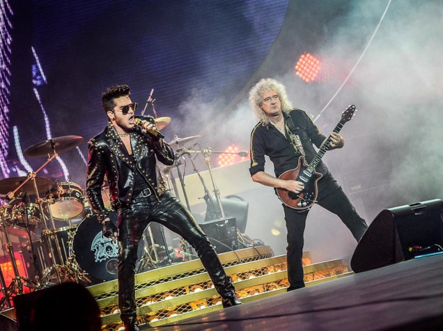Show do Queen com Adam Lambert como vocalista, no Ginásio do Ibirapuera, em São Paulo
