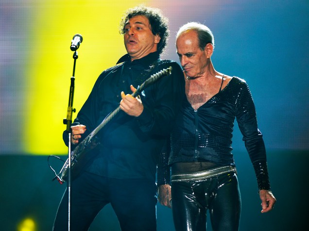 Frejat e Ney Matogrosso se apresentam no Palco Mundo durante o show Rock in Rio 30 Anos