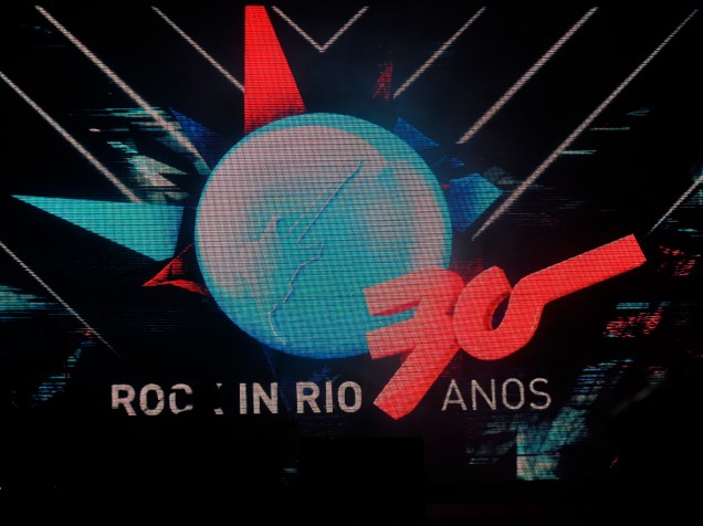 Palco Mundo durante o show Rock in Rio 30 Anos