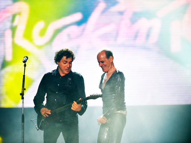 Frejat e Ney Matogrosso se apresentam no Palco Mundo durante o show Rock in Rio 30 Anos