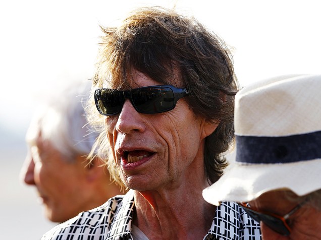 Mick Jagger, vocalista da banda The Rolling Stones, chega à Havana, em Cuba, nesta quinta-feira (24), para apresentação da turnê Olé