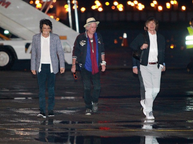 Rolling Stones desembarcam no Brasil na Base Aérea do Galeão, no Rio de Janeiro