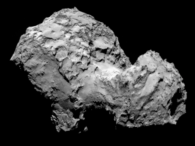 Cometa 67P/Churyumov-Gerasimenko a 285 quilômetros de distância, no dia 3 de agosto