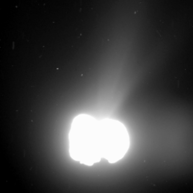 O cometa no dia 2 de agosto, a 550 quilômetros