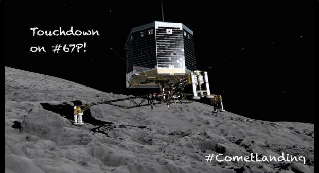 Imagem divulgada pela ESA no twitter da missão Rosetta