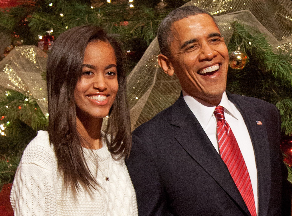 Malia e seu pai, Barack Obama, em um evento em Washington