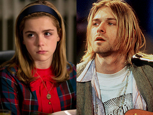 A personagem Sally Draper, de Mad Men, e o músico Kurt Cobain