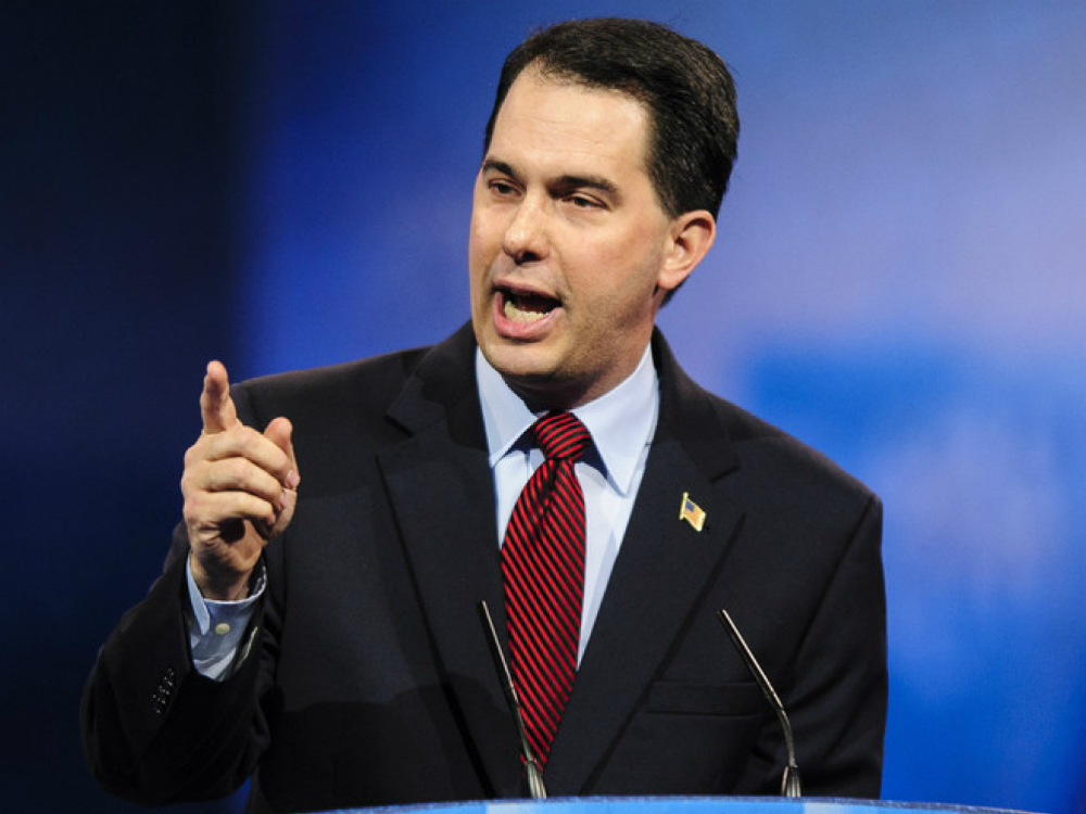 O governador do Wisconsin e pré-candidato à Presidência dos EUA Scott Walker