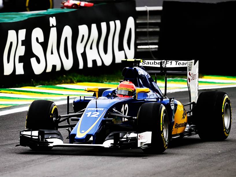 Felipe Nasr durante treino em Interlagos