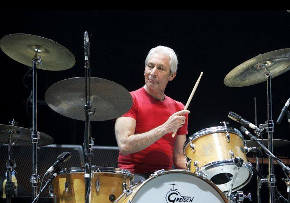 Charlie Watts, em show dos Rolling Stones