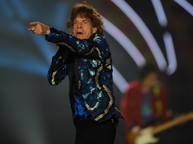 O vocalista Mick Jagger da banda inglesa Rolling Stones se apresenta na noite desta quarta (24), no Morumbi, em São Paulo