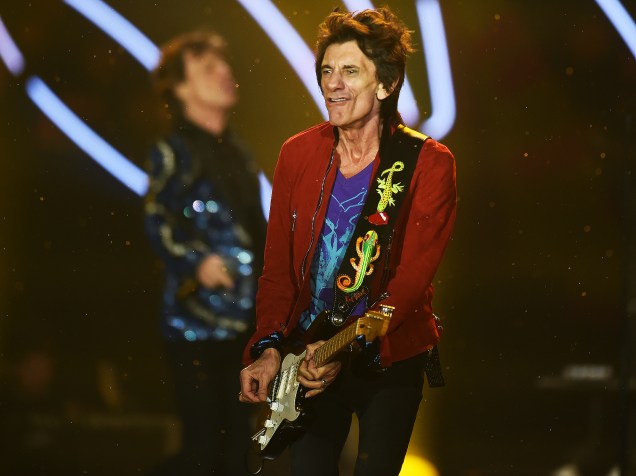  O guitarrista Ron Wood da banda inglesa Rolling Stones se apresenta no Morumbi, em São Paulo com  a turnê "Olé"