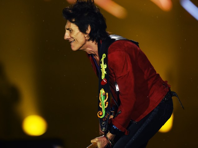  O guitarrista Ron Wood da banda inglesa Rolling Stones se apresenta no Morumbi, em São Paulo com  a turnê "Olé"