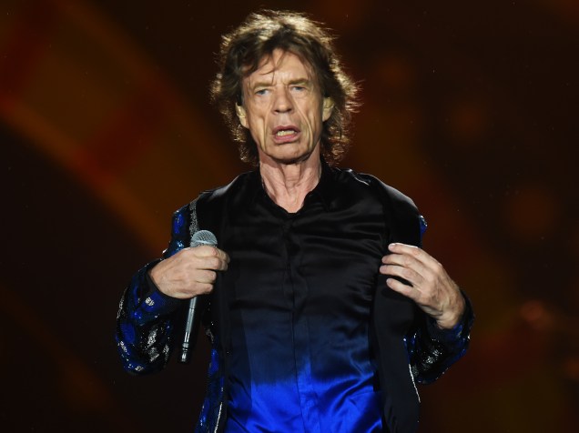 O vocalista Mick Jagger da banda inglesa Rolling Stones, se apresenta na noite desta quarta (24), no Morumbi, em São Paulo