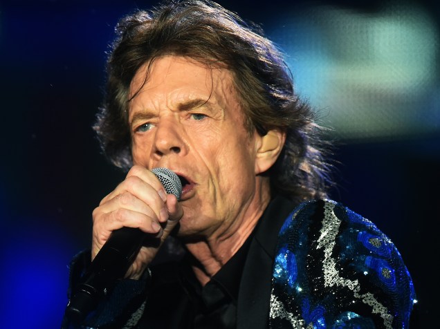 O vocalista Mick Jagger da banda inglesa Rolling Stones, se apresenta na noite desta quarta (24), no Morumbi, em São Paulo