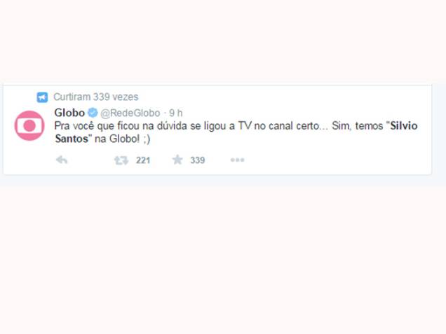 A Globo precisou confirmar o que se passava em sua tela