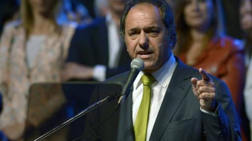 O governador da província de Buenos Aires e futuro candidato governista à Presidência argentina Daniel Scioli