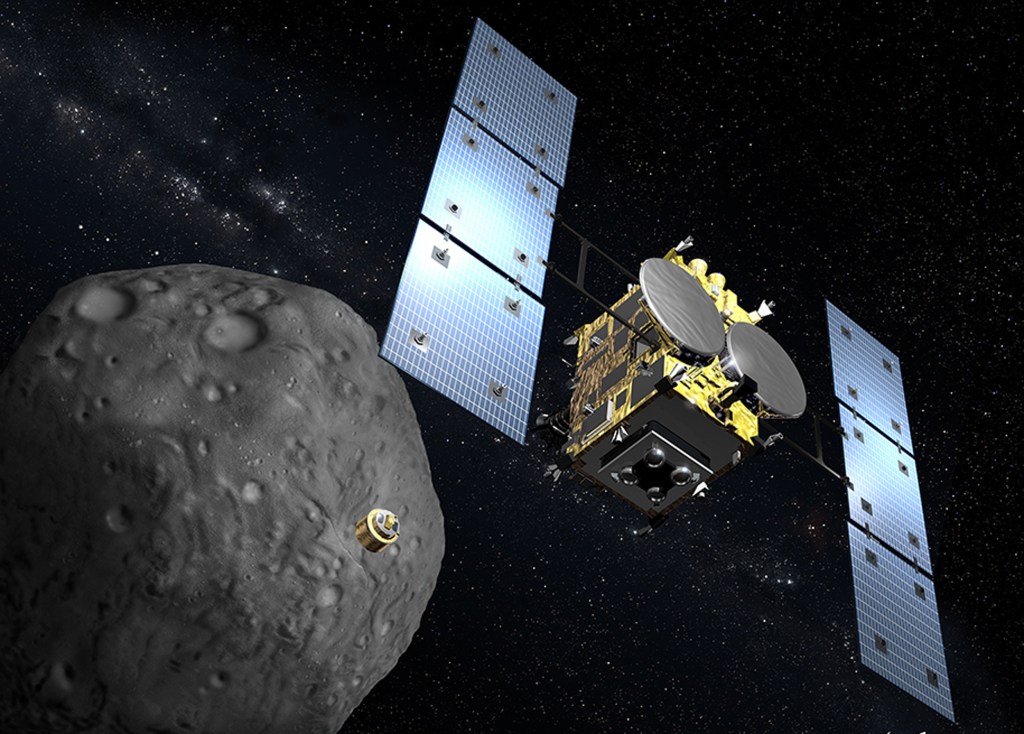 A sonda Hayabusa-2, da agência espacial japonesa, vai coletar amostras de um asteroide