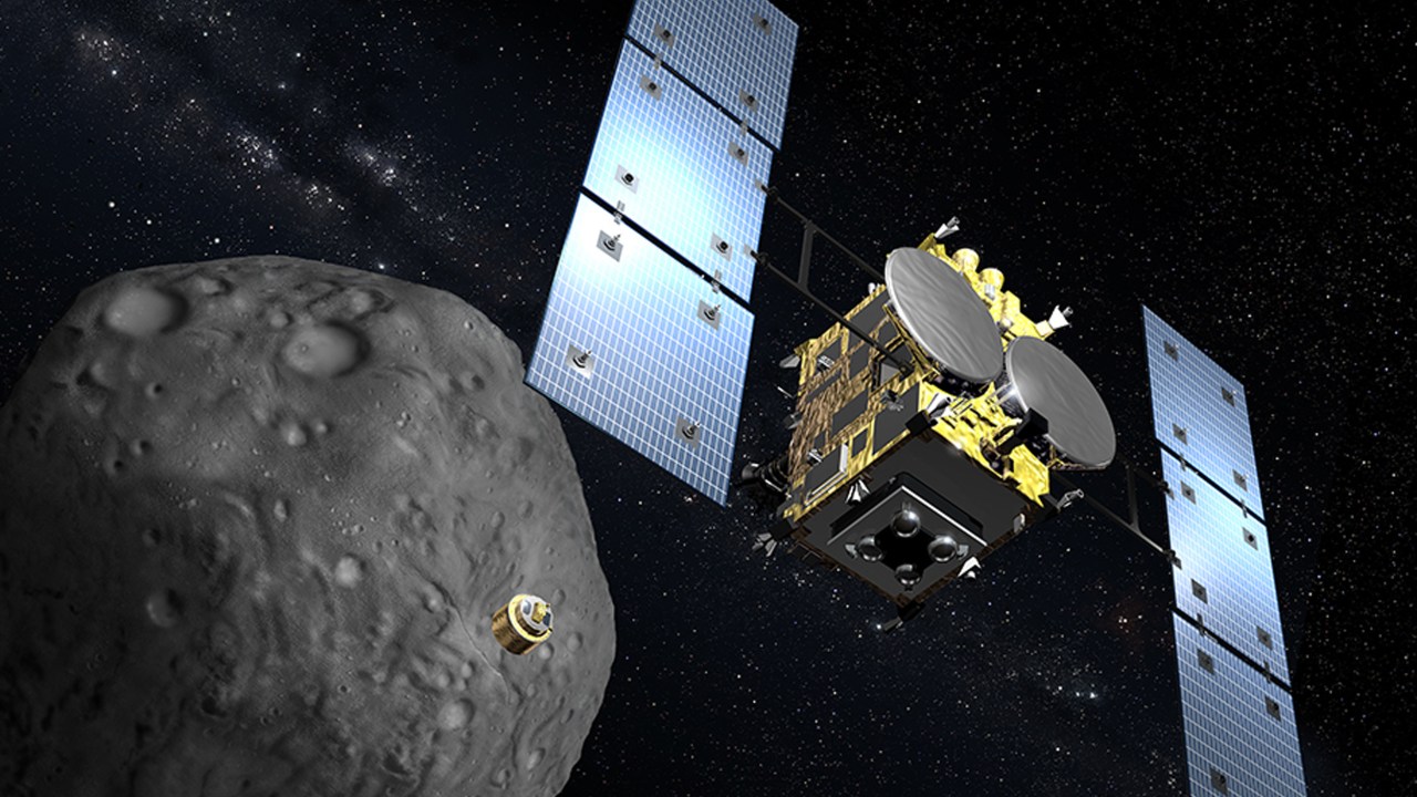A sonda Hayabusa-2, da agência espacial japonesa, vai coletar amostras de um asteroide