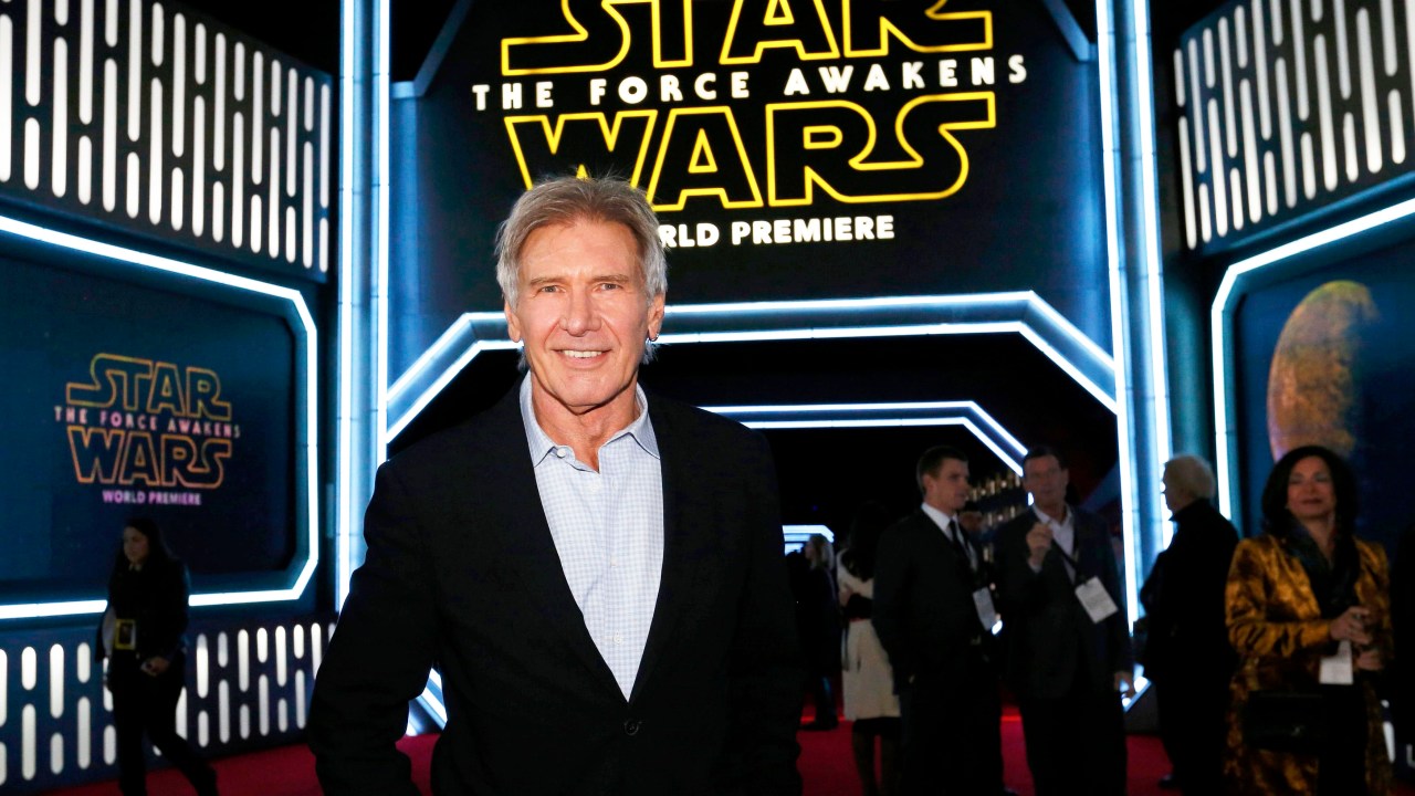 Harrison Ford na pré-estreia em Hollywood de 'Star Wars: Episódio VII – O despertar da força'