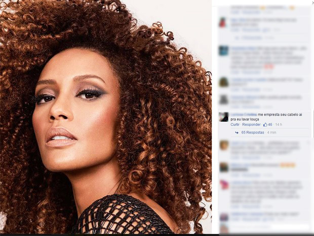 A atriz Taís Araujo foi alvo de comentários racistas em rede social