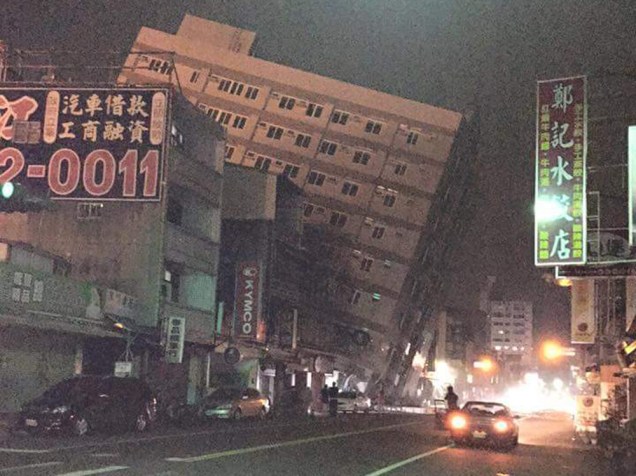 Um terremoto de magnitude 6,4 atingiu o Taiwan