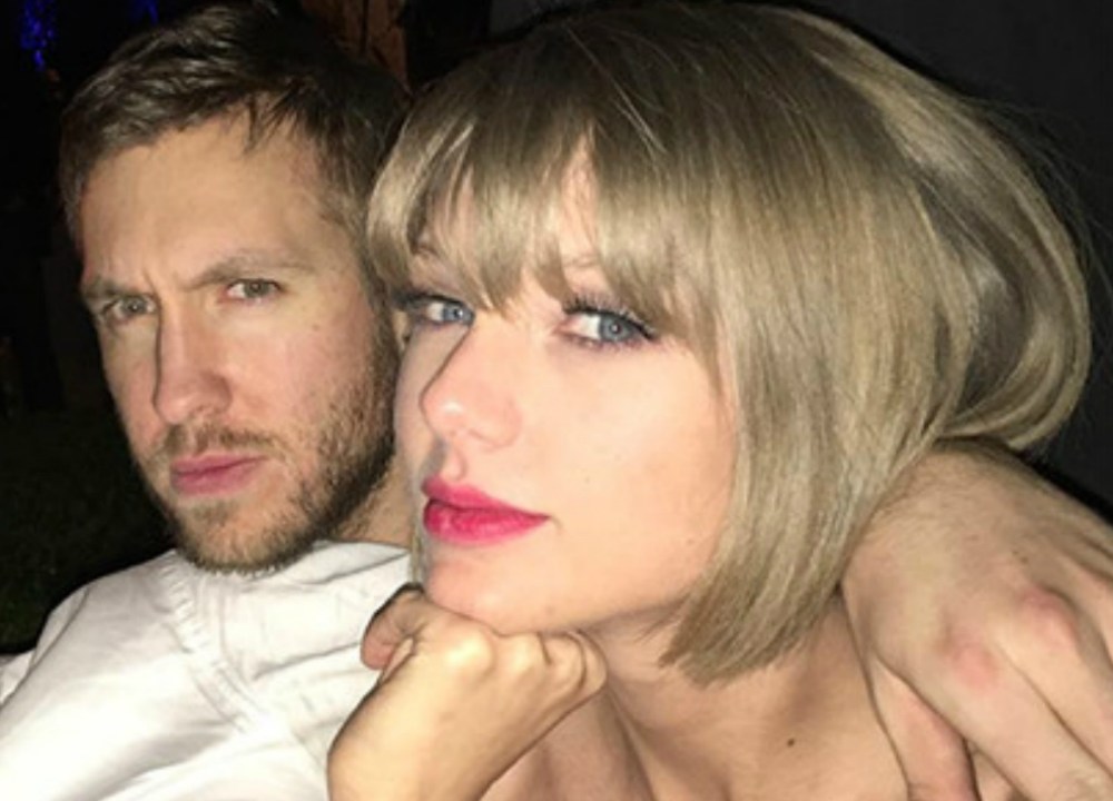 Taylor Swift com o namorado, Calvin Harris, na festa pós-Grammy