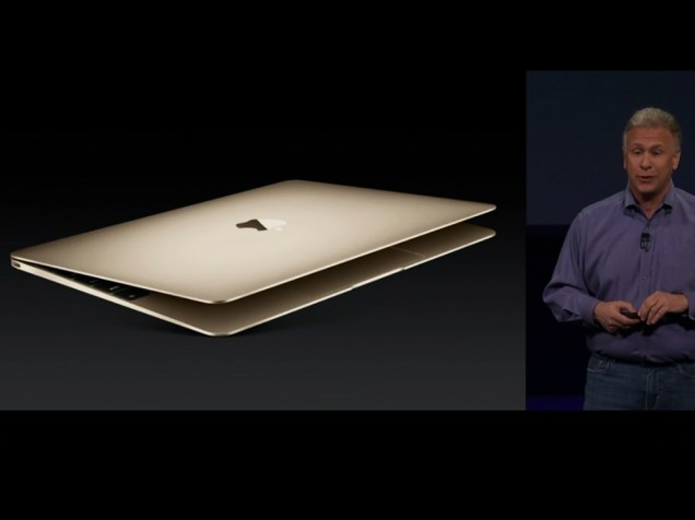 Phil Schiller, vice-presidente de marketing mundial da Apple, apresenta o novo MacBook