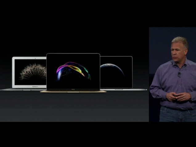 Phil Schiller, vice-presidente de marketing mundial da Apple, apresenta o novo MacBook