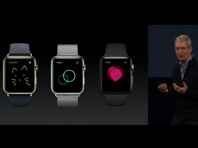 O CEO Tim Cook apresenta o Apple Watch