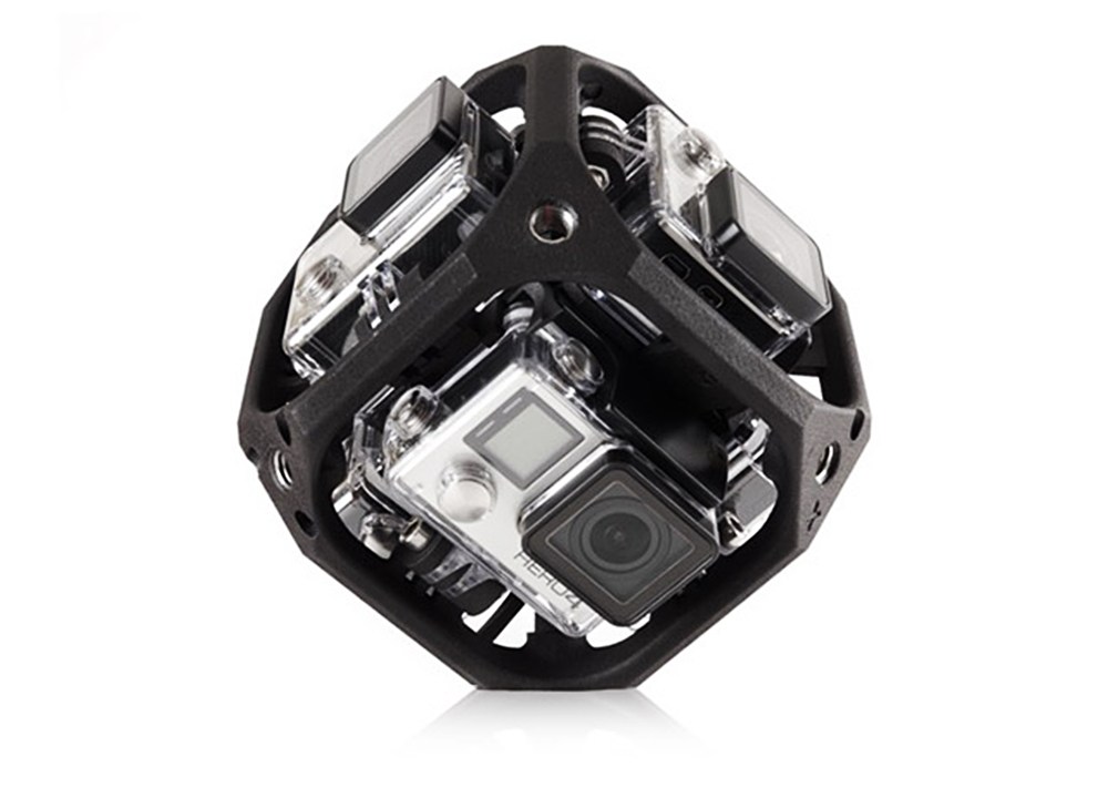 O Six-Camera Spherical Array usa seis câmeras Hero4 para reproduzir uma única foto em 6K ao redor do usuário