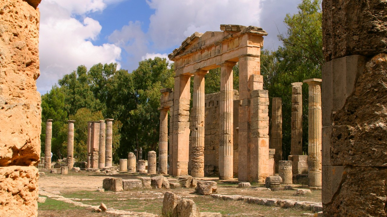 Sítio arqueológico Cirene, Cyrenaica, Líbia