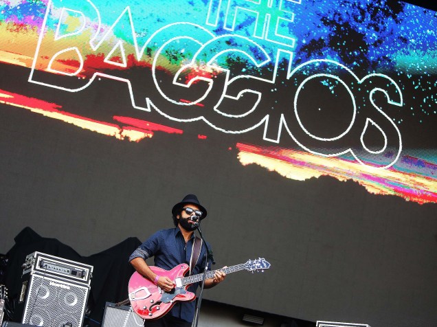 A banda The Baggios no primeiro dia do Festival Lollapalooza 2016 que ocorre em São Paulo-SP neste sábado (12) no Autódromo de Interlagos Zona Sul da Capital