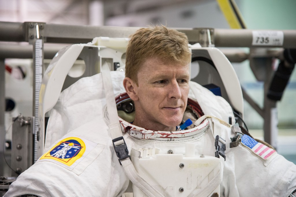 O astronauta britânico Tim Peake, que passará seis meses a bordo da Estação Espacial Internacional (ISS)
