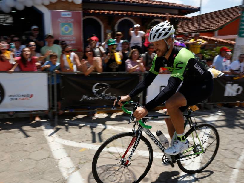 O ator e apresentador Rodrigo Hilbert durante a L’Étape Brasil by Le Tour de France em Cunha (SP)