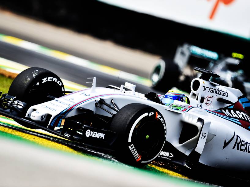 Felipe Massa, da Williams, durante os treinos livres para o GP do Brasil de F-1, no circuito de Interlagos