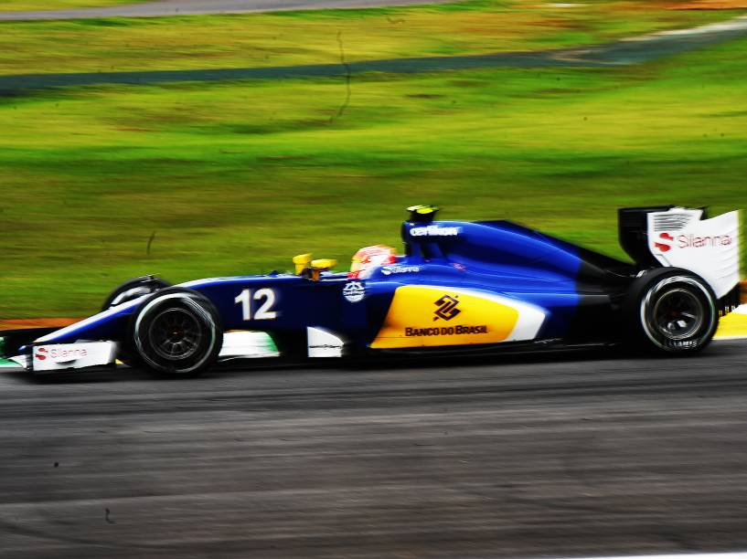 Felipe Nasr, durante os treinos livres para o GP do Brasil de F-1, no circuito de Interlagos