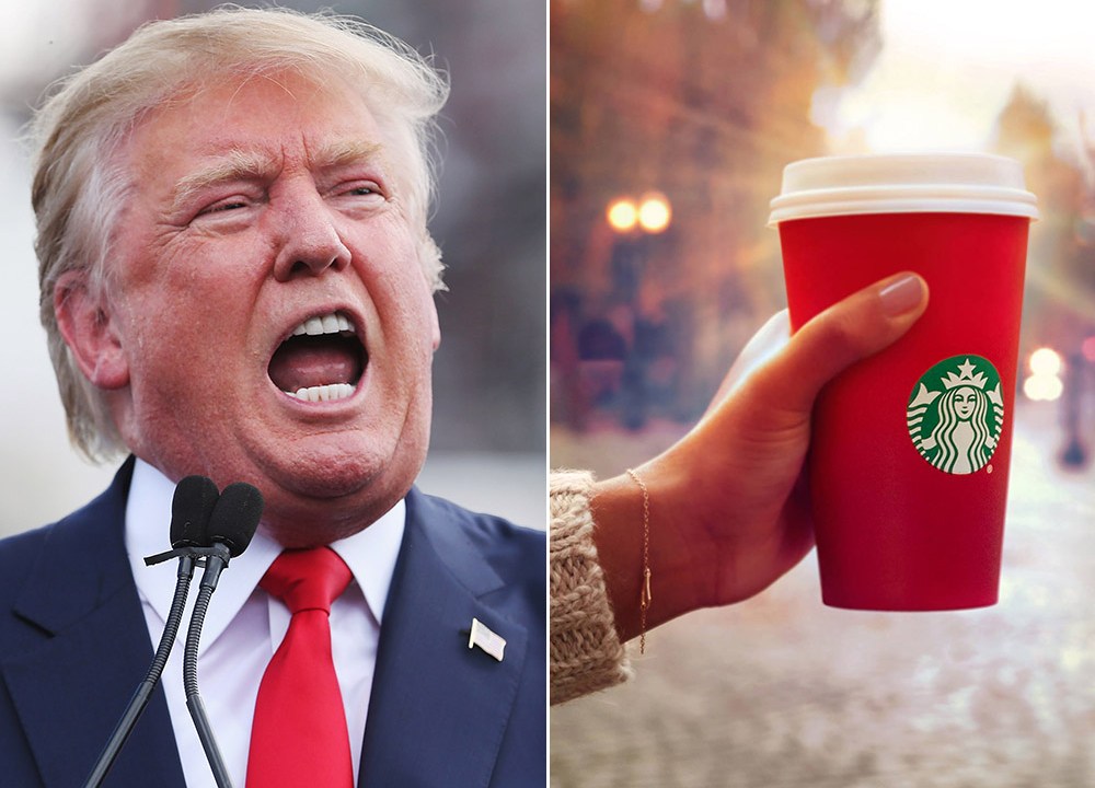 Donald Trump sugere boicote à Starbucks devido a falta de uma mensagem de natal em seus copos
