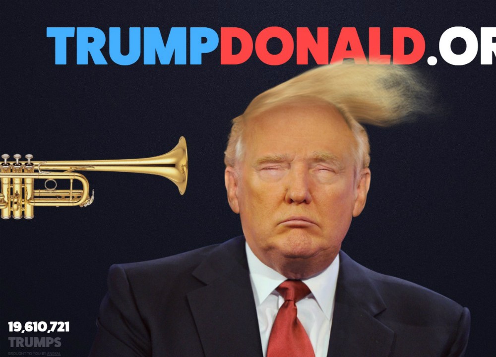 Na página TrumpDonald.org é possível cornetar o magnata