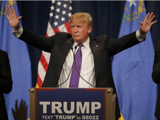 O pré-candidato Donald Trump em um evento em Las Vegas, no Estado de Nevada
