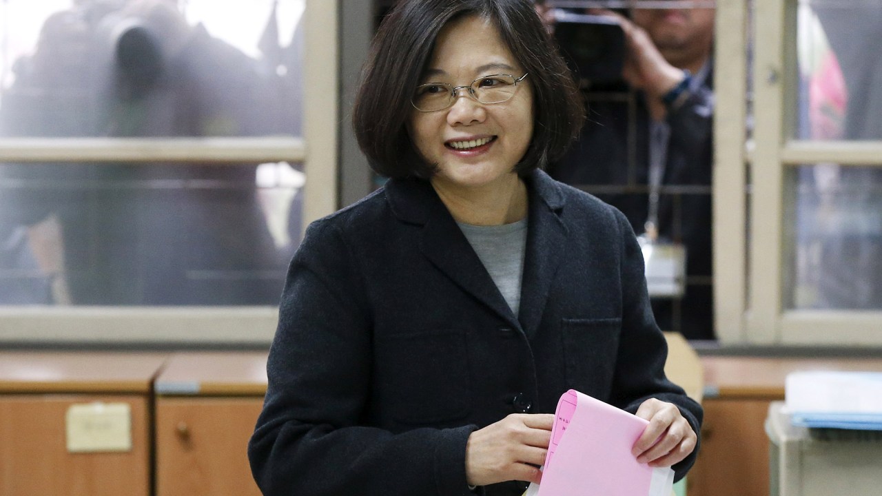 A líder do Partido Progressista Democrático (PPD), Tsai Ing-wen