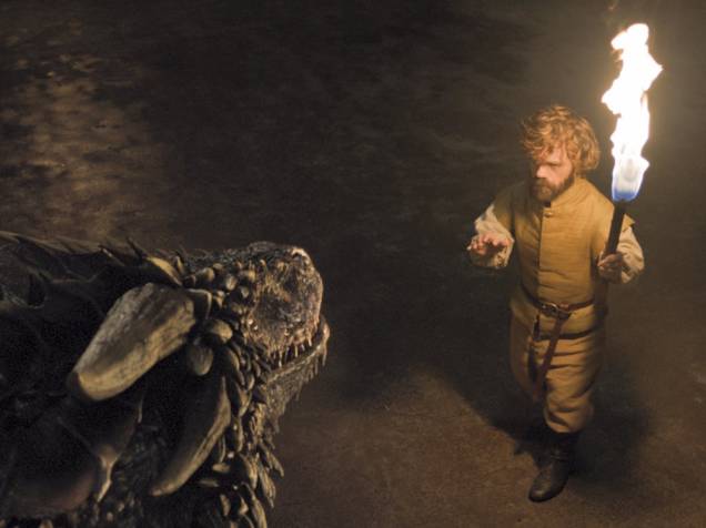 Tyrion (Peter Dinklage) encontra os dragões de Daenerys na sexta temporada de Game of Thrones