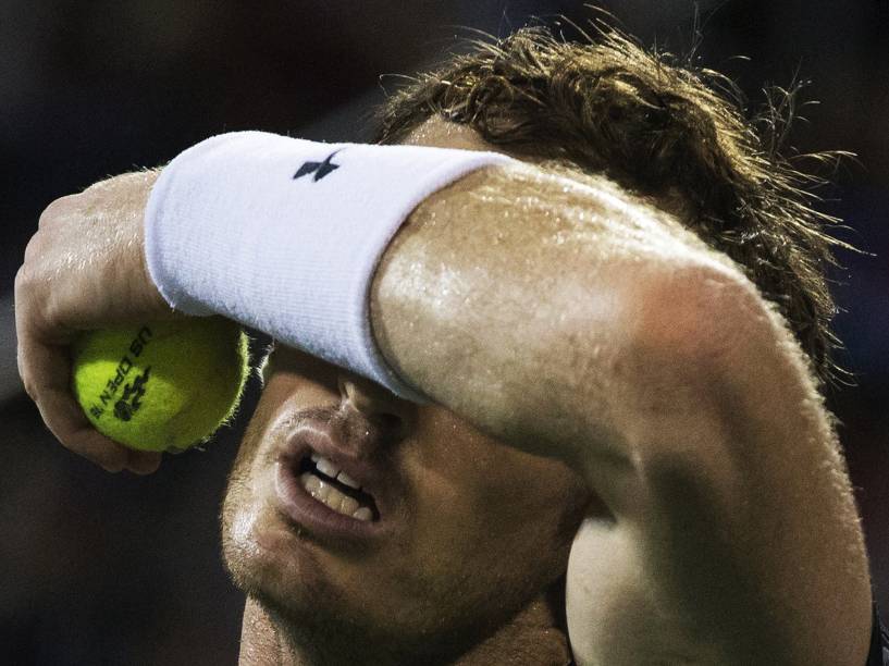 O britânico Andy Murray durante partida no US Open tênis, nesta quarta-feira (09)