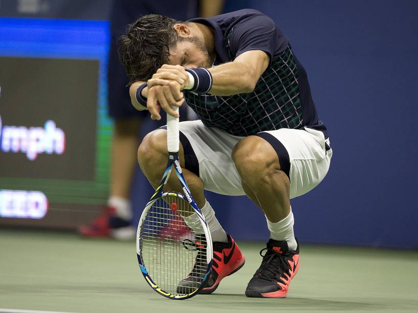 Feliciano Lopez durante partida no US Open em Nova Iorque