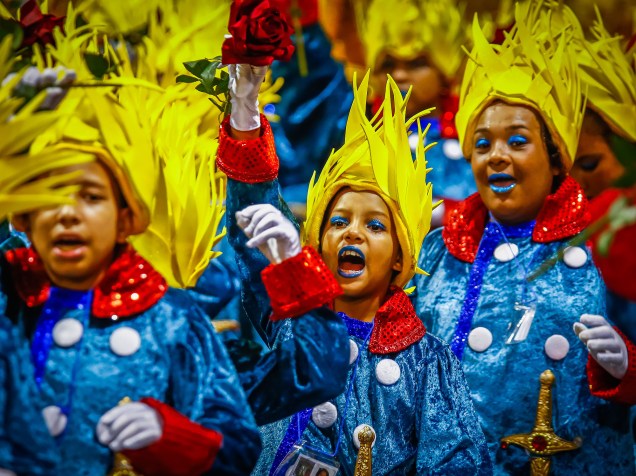 Desfile da escola de samba Vai-Vai com o samba-enredo “Je Suis Vai-Vai, bem-vindos à França”, no Sambódromo do Anhembi