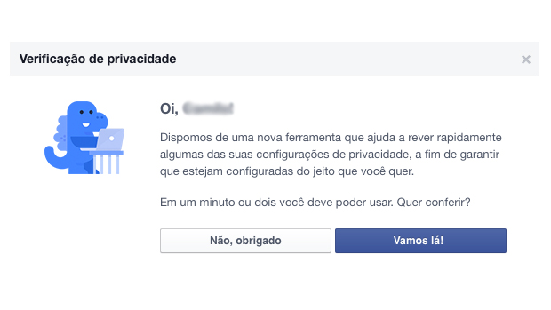 Em três passos, usuário terá condição de revisar os controles de privacidade da rede
