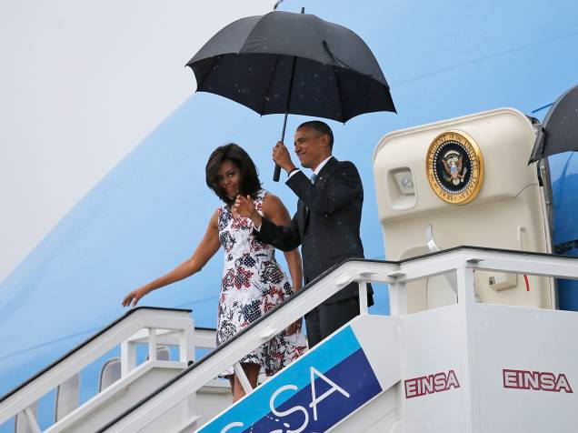O presidente Barack Obama chega a Cuba em visita história