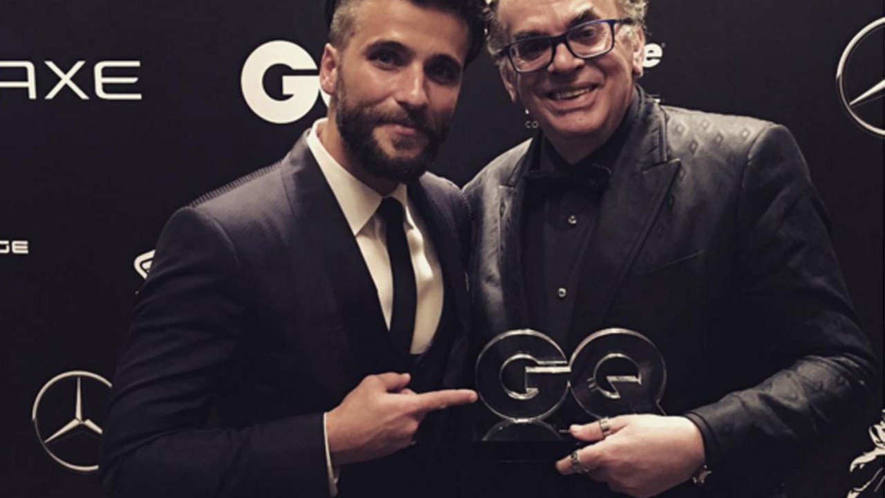 Walcyr Carrasco e Bruno Gagliasso, em foto postada no Instagram do dramaturgo